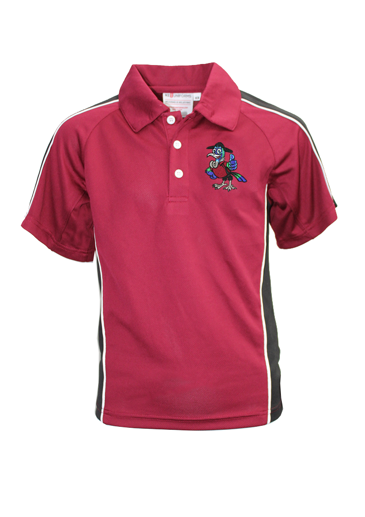 Matangi School Polo SS Maroon/Black